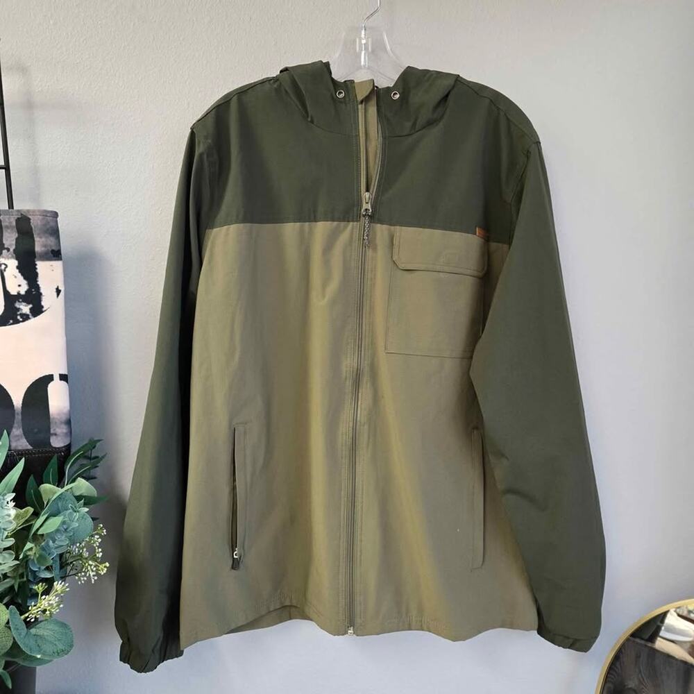 Voyager Men's Colorblock Hooded Windbreaker Jacket medium